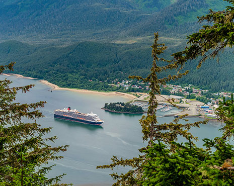 Cunard ship in Alaska