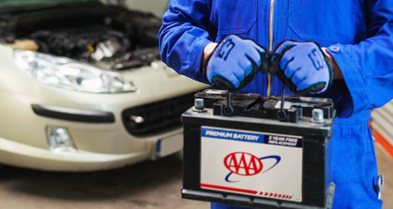 Replacing car battery with premium AAA battery