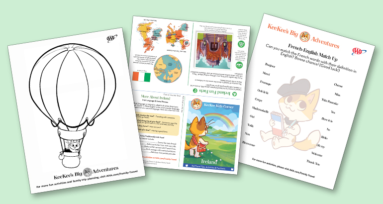 KeeKee coloring and activity pages