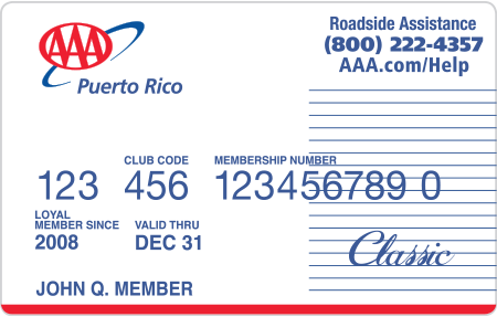 AAA Classic Membership card