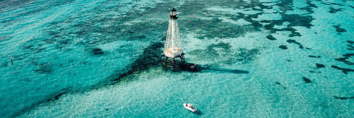 Alligator Reef Light in Islamorada in the Florida Keys with AAA and Visit Florida