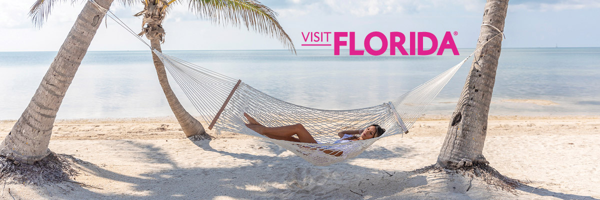 Woman relaxing in hammock on Florida Vacation