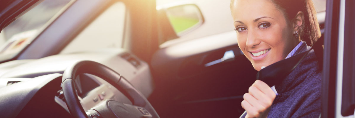lady in car